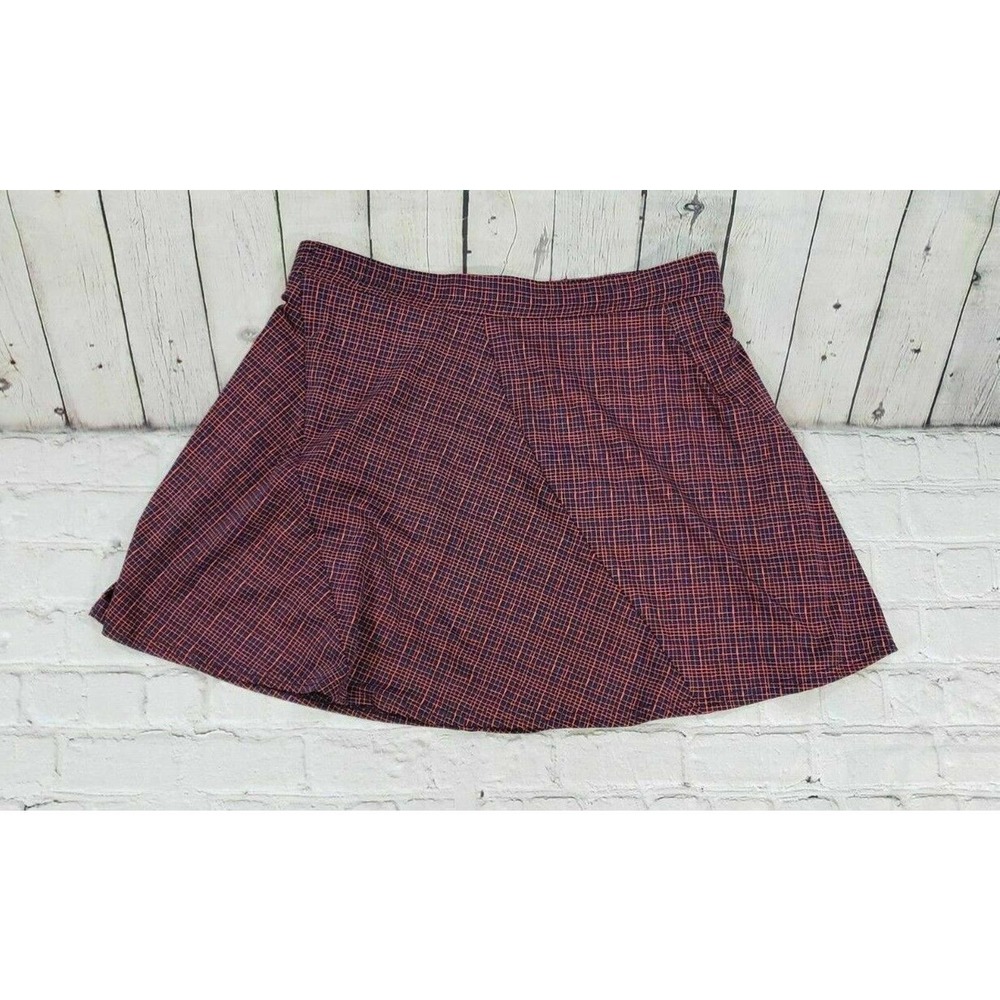 Margaret M Petite Black Red Printed Skirt WOMENS SIZE L/P